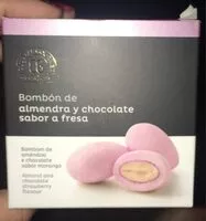 Mängden socker i Bombón de almendra y chocolate sabor a fresa