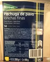 Mängden socker i Pechuga de pavo lonchas finas