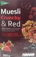 Mängden socker i Muesli crunchy & red