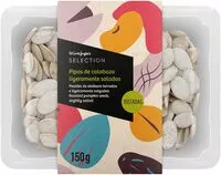 Mängden socker i Pipas de calabaza ligeramente saladas y tostadas