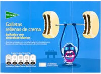 Mängden socker i Galletas rellenas de crema bañadas en chocolate blanco