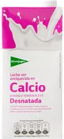 Mängden socker i Leche desnatada enriquecida en calcio