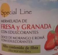 Mängden socker i Mermelada de fresa y granada