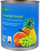 Mängden socker i Cóctel de frutas sin azúcares añadidos