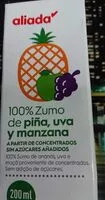Mängden socker i Zumo de piña, uva y manzana