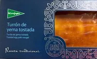 Mängden socker i Turrón de yema tostada
