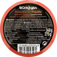 Mängden socker i Pimientos del piquillo enteros asados