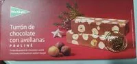 Mängden socker i Turrón de chocolate con avellanas