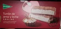 Mängden socker i Turrón de arroz y leche praliné