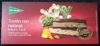 Mängden socker i Turrón con naranja praliné