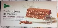 Mängden socker i Turrón crujiente de chocolate sin azúcares añadidos