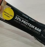 Mängden socker i Protein bar vanilla & cookies