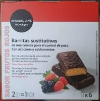 Mängden socker i Barritas sustitutivas sabor frutos rojos