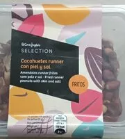 Mängden socker i Cacahuetes runner con piel y sal