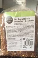 Mängden socker i Pan de molde con 4 cereales y 3 semillas