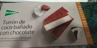 Mängden socker i Turrón de coco bañado con chocolate