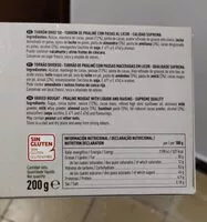 Mängden socker i Turrón con pasas al licor