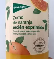 Mängden socker i Zumo de naranja recién exprimido