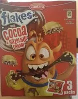 Mängden socker i Flakes with cocao and hazelnut cream