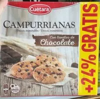 Mängden socker i Campurrianas con trocitos de chocolate