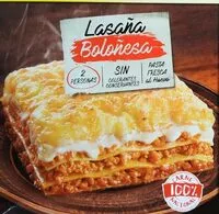 Mängden socker i Lasaña Boloñesa y Lasaña de Champiñones y Boletus