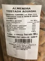 Mängden socker i Amandes grillees et salees