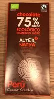 Mängden socker i Chocolate ecológico 75%