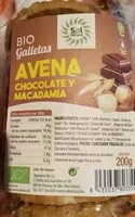 Mängden socker i Bio Galletas Avena cjocolate y Macadamia