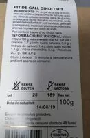 Mängden socker i Pit de gall dindi