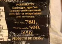 Mängden socker i Esparrago de Navarra extra