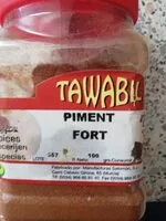 Mängden socker i Piment fort Tawabil