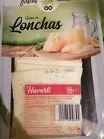 Mängden socker i queso en lonchas havarti