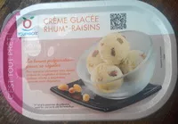 Mängden socker i Crème glacée rhum-raisins