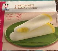 Mängden socker i 6 bâtonnets ananas coco