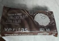 Mängden socker i Tortitas de arroz con chocolate con leche