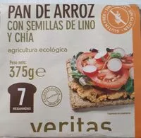 Mängden socker i Pan de arroz con semillas de lino y chía