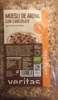 Mängden socker i Muesli de avena con chocolate