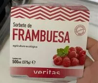 Mängden socker i Sorbete de frambuesa