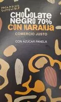 Mängden socker i Chocolate negro 70% con naranja