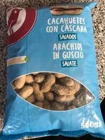 Mängden socker i Cacahuetes con cáscara salado