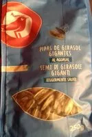 Mängden socker i Pipas de girasol gigantes al aguasal