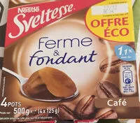 Mängden socker i Café x 4 Ferme et fondant au café