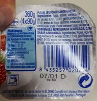 Mängden socker i Gelatina de fresa