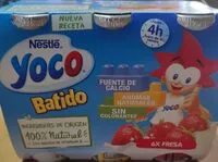 Mängden socker i Yoco batido fresa