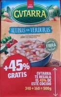 Mängden socker i Alubias con verduras