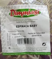 Mängden socker i Espinaca Baby