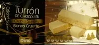 Mängden socker i Turron de chocolate blanco crujiente
