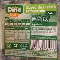 Mängden socker i Queso de mezcla semicurado