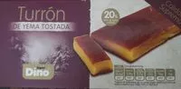 Mängden socker i Turrón de yema tostada