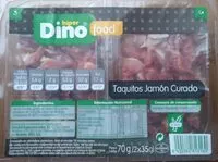 Mängden socker i Taquitos de jamón curado